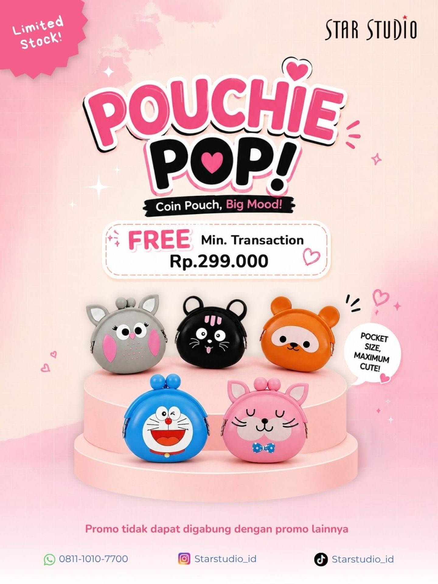 FREE GIFT DOMPET KOIN POUCHIE POP